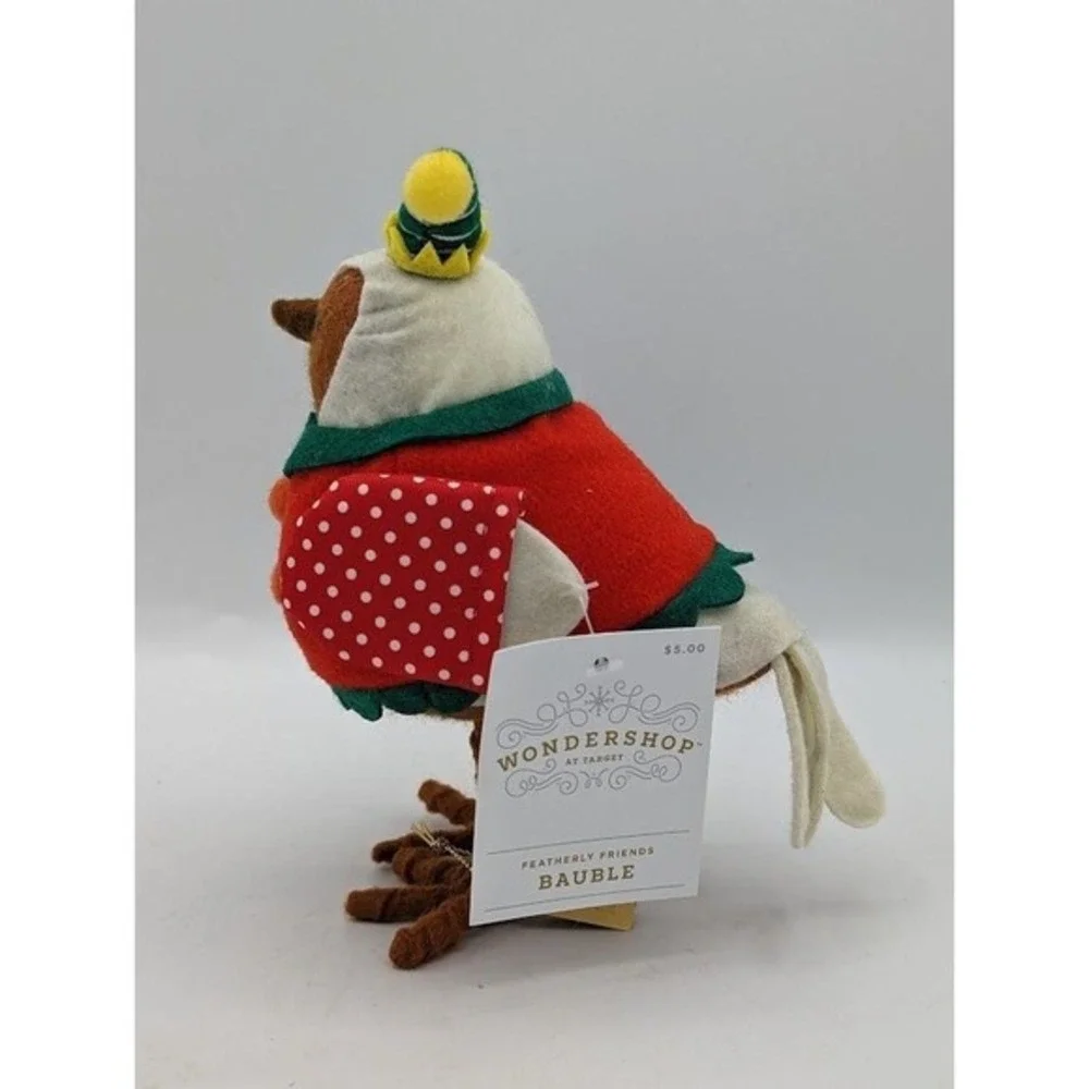 2023 Target Christmas Wondershop Featherly Friend BAUBLE Bird Felt Fabric Winter